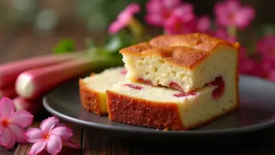 rychlý rebarborový koláč s tvarohem recept – Jednoduchý recept na rychlý rebarborový koláč s tvarohem