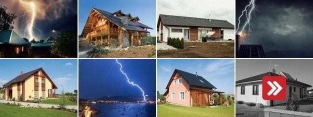 Domovy a blesky - nutnost hromosvodu pro ochranu