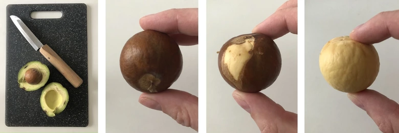 Postup odstraňování jádra z avokáda krok za krokem